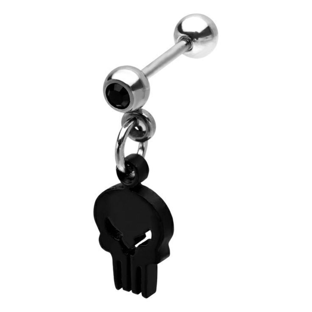 Punisher Cartilage Earring 18G 5mm Ball Screw Back Tragus | Marvel